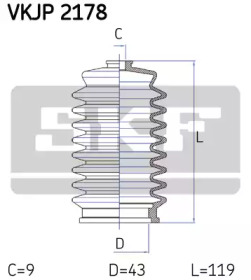 Комплект пыльника SKF VKJP 2178